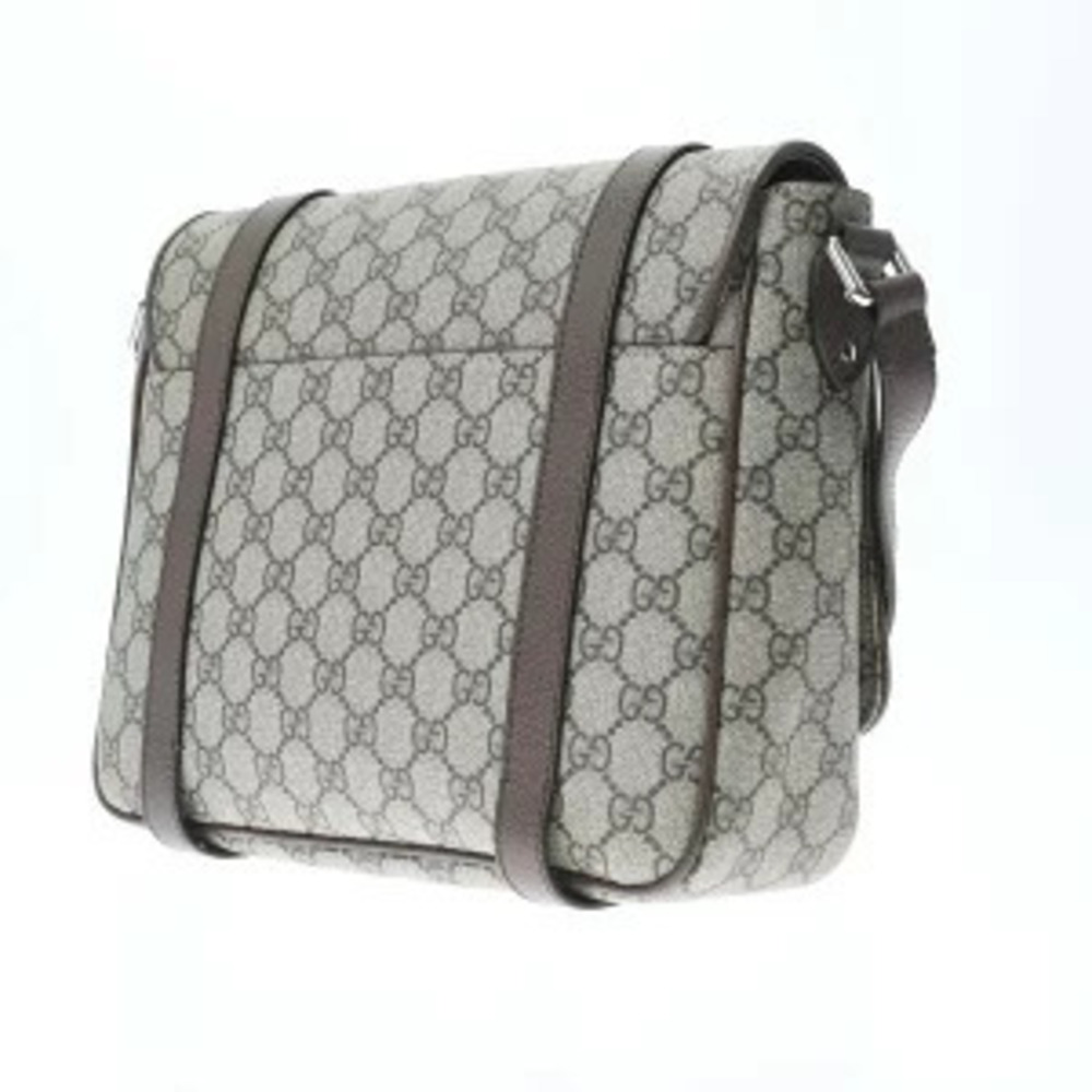 Gucci GG Brown Shoulder Messenger Beige Bag Supreme Canvas